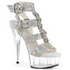 Pleaser - DELIGHT656RS Sandale à bride à la cheville - Couleur argent/Transparent Product image